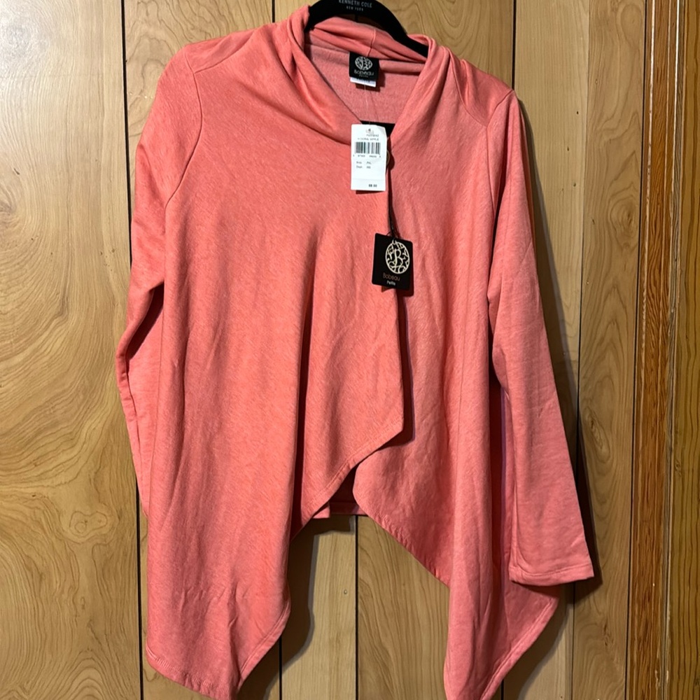 Bobeau coral fleece lined NWT PXL